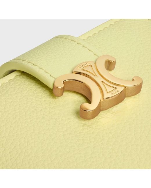 Céline Yellow Fine Strap Wallet Nino