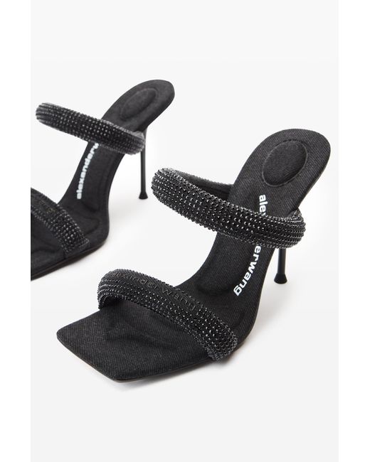 Alexander Wang Black Julie Embellished Heeled Sandals