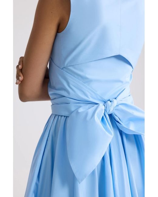 Patou Blue Draped Midi Dress