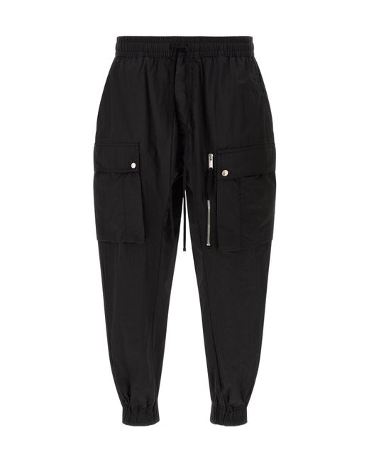 Thom Krom Black Cargo Zip Track Pants for men