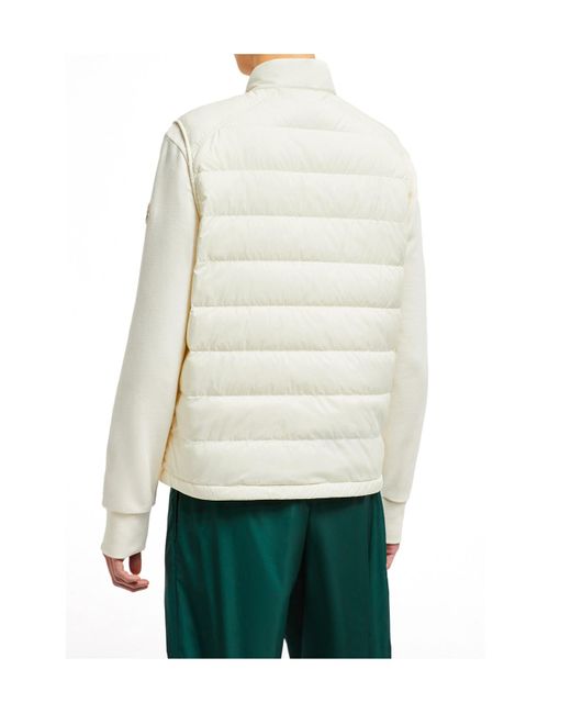 Moncler White Barthe Logo Patch Padded Vest for men