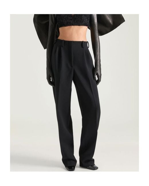 Givenchy Black Slashed Double Pleat Pants