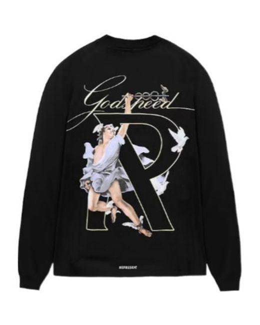 Represent Black Long-Sleeved T-Shirt for men