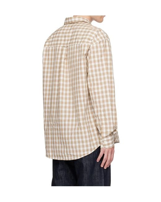 sunflower Natural Checked Button-Up Shirt for men
