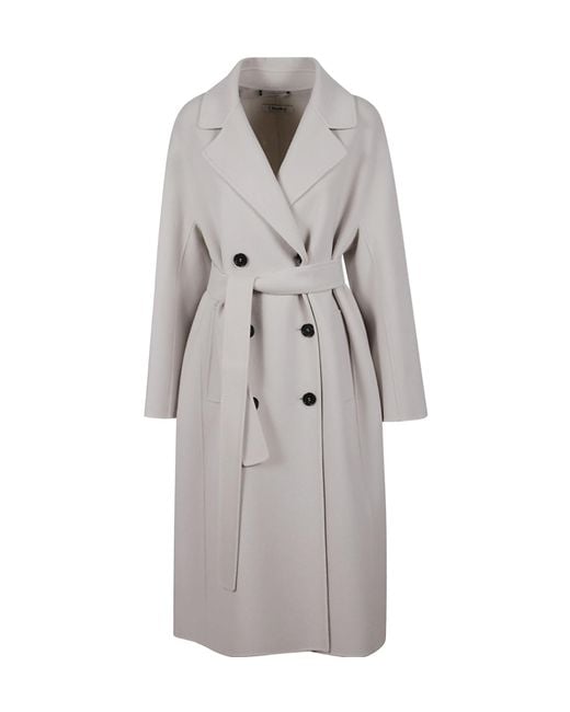 Max Mara Gray 'S Paul Double-Breasted Belted Coat
