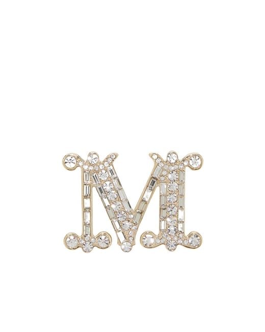 Max Mara White Bath2 Embellished Brooch