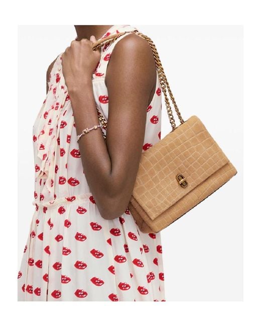 Marc Jacobs Natural The Embossed Slim Dual Convertible Shoulder Bag
