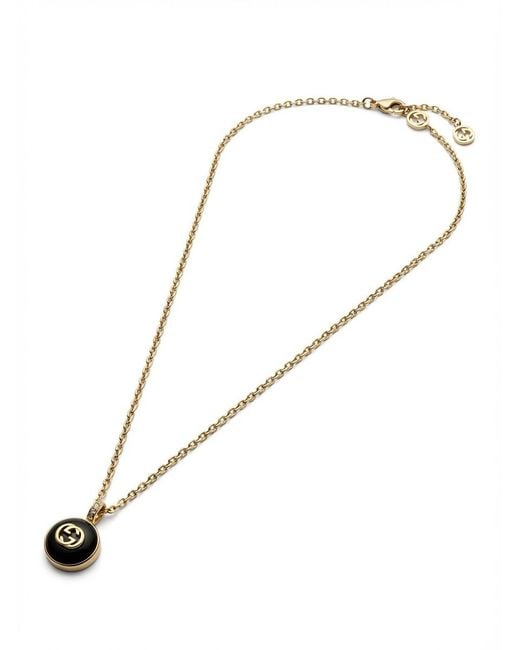 Gucci Multicolor Interlocking 18K Chain Necklace for men
