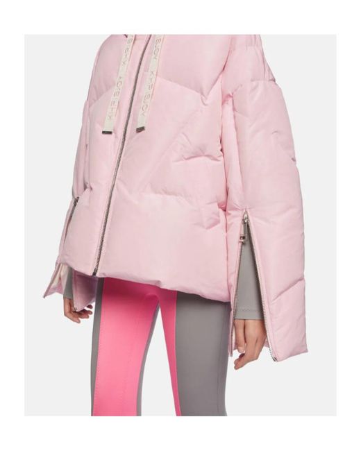 Khrisjoy Pink Oversized Hooded Down Jacket
