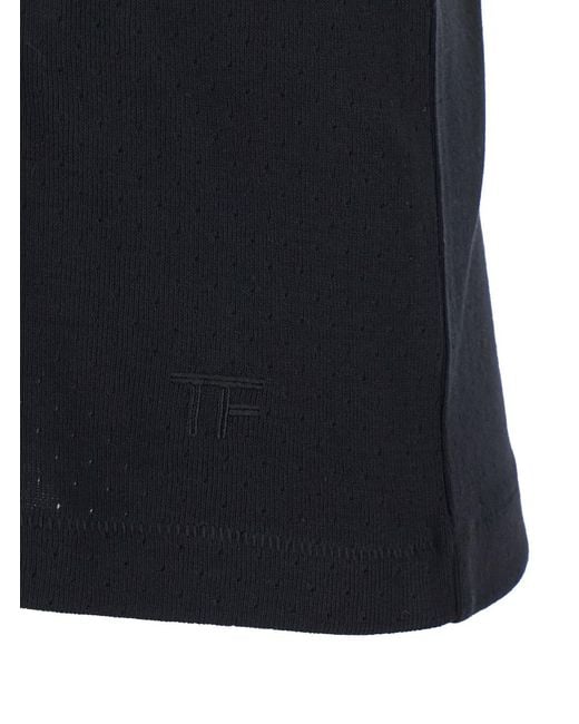 Tom Ford Black Short Sleeved Crewneck T-Shirt for men