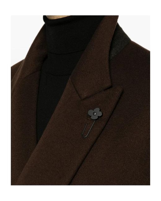 Lardini Brown Long-Sleeved Coat for men