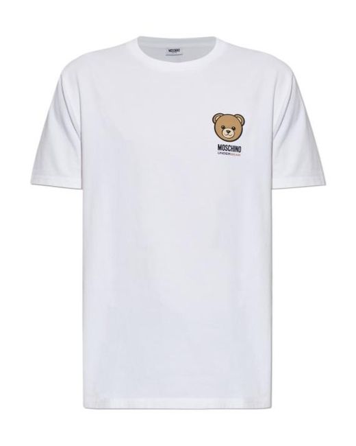 Moschino White Short-Sleeved T-Shirt for men