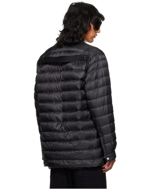 Moncler Black Moncler Rick Owens V-Neck Padded Jacket for men