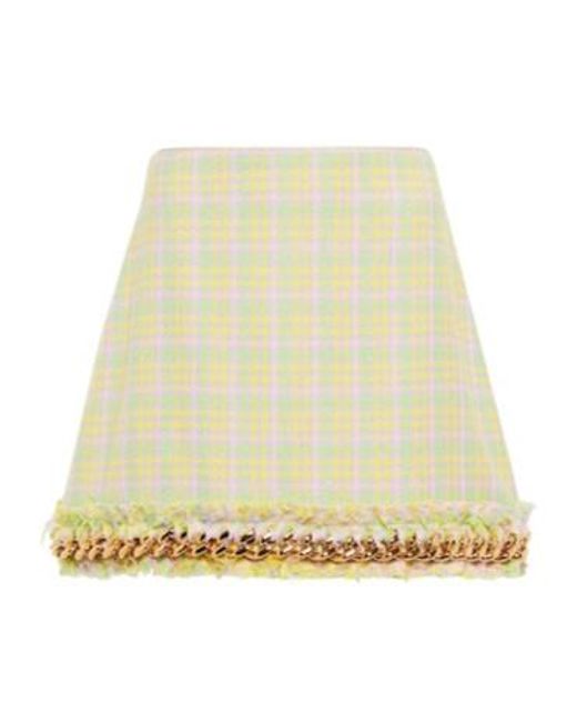 Versace Natural Embellished Cotton-Blend Miniskirt
