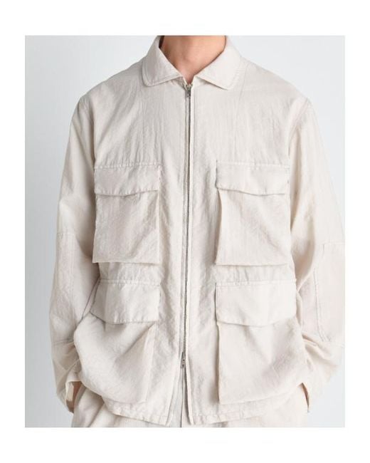 Lemaire White Pocket Zip Jacket for men