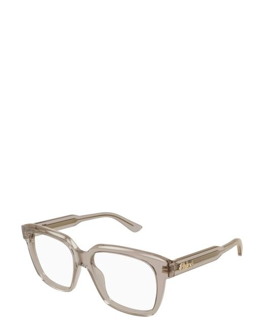 Chloé White Chloé Eyewear Square Frame Glasses