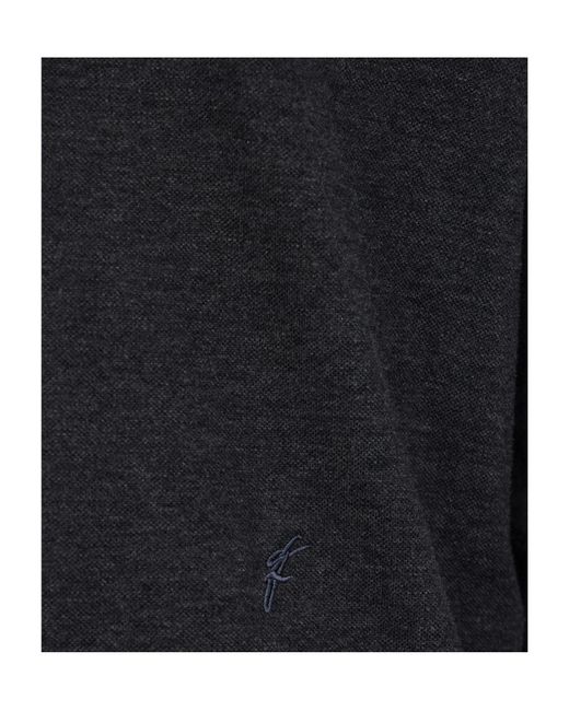 Ferragamo Blue Ferragamo Long Sleeved Polo Shirt for men