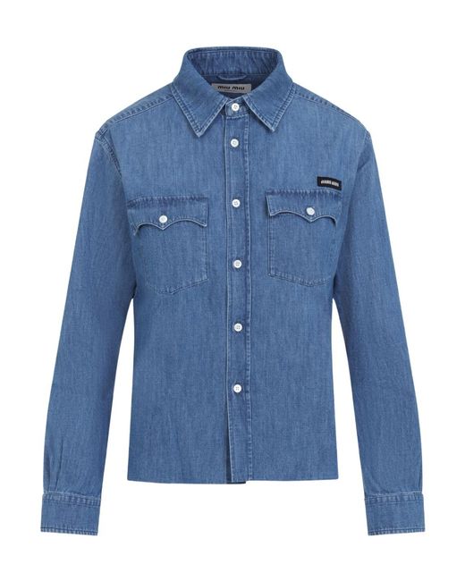 Miu Miu Blue Chambray Shirt