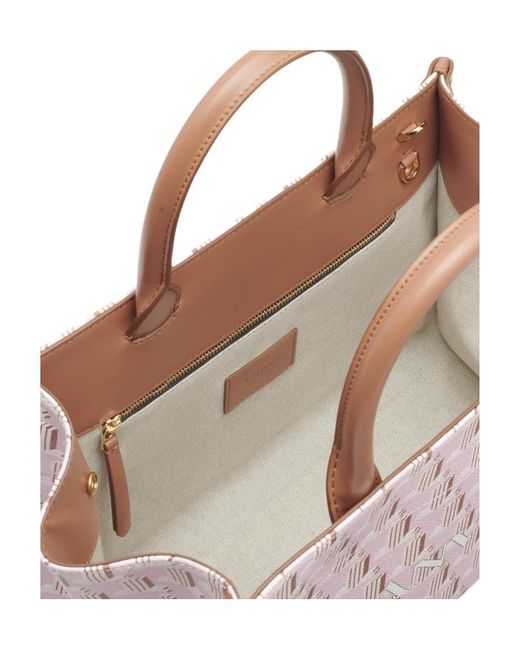 Lanvin Pink Logo-Print Tote Bag