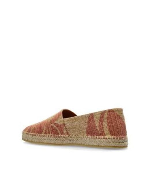 Etro Brown Paisley-Print Round Toe Espadrilles for men