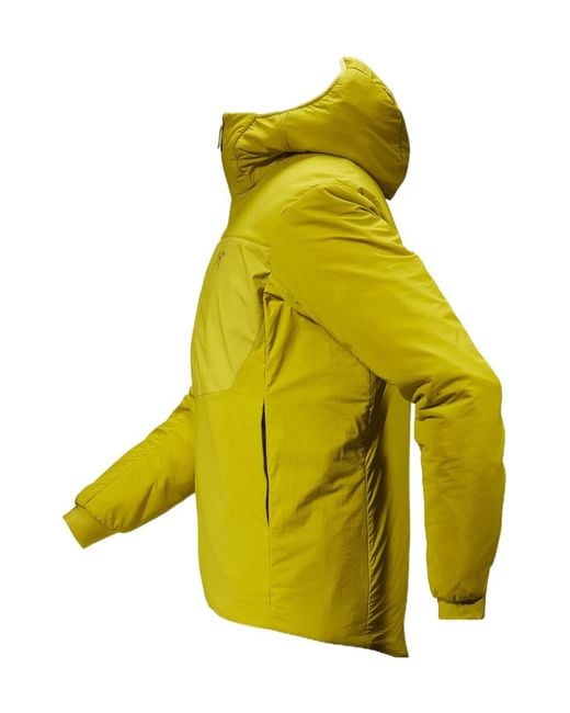 Arc'teryx Yellow Proton Hooded Casual Jacket for men