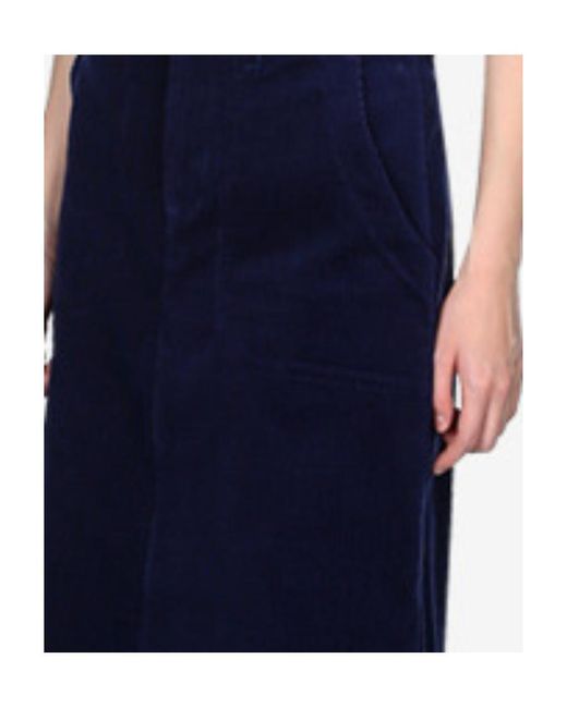 A.P.C. Blue Corduroy Half Skirt