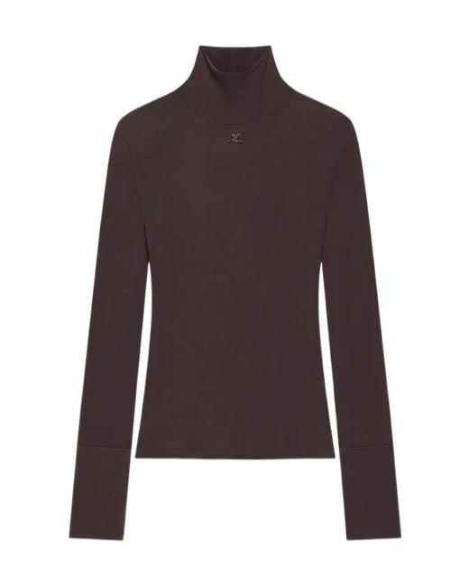 Courreges Purple Turtleneck Sweater