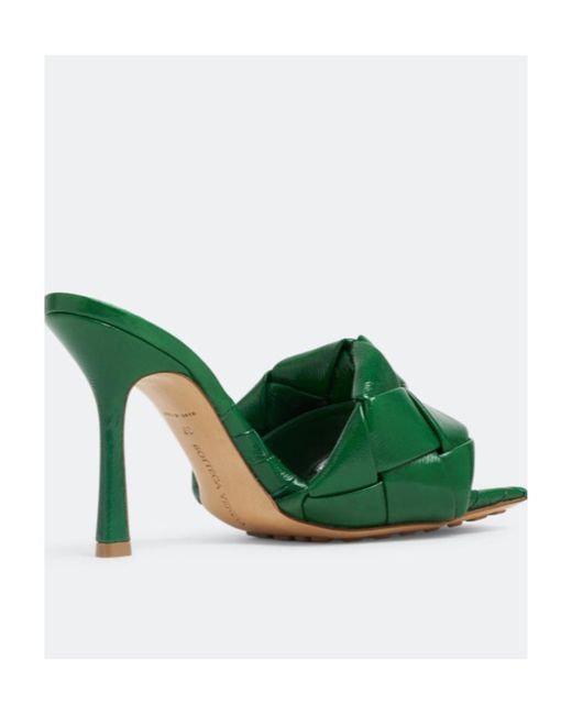 Bottega Veneta Green Lido Slides