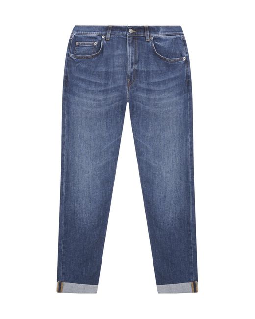Dondup Blue Cuff-Hem Jeans for men