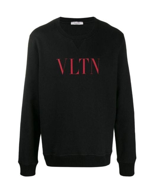 Valentino Black Vltn Logo Sweatshirt for men