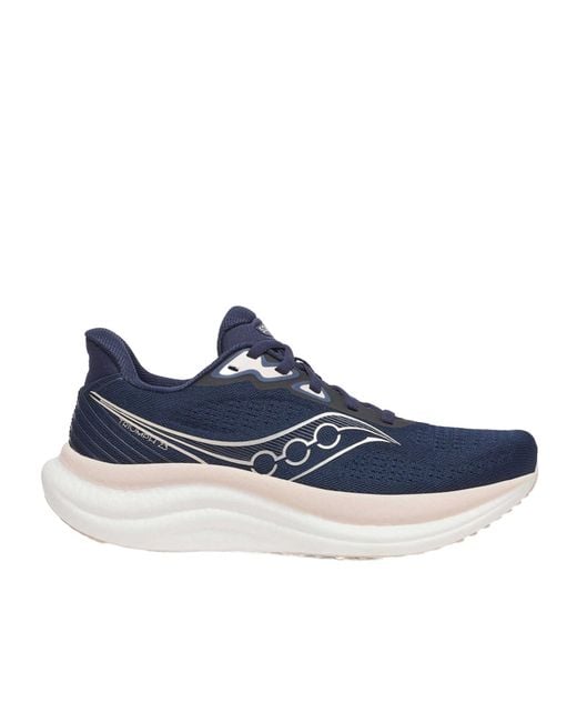 Saucony Blue Triumph 23 Knitted-Panel Trainers