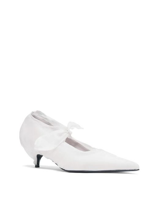 Proenza Schouler White Slash Organza Pumps