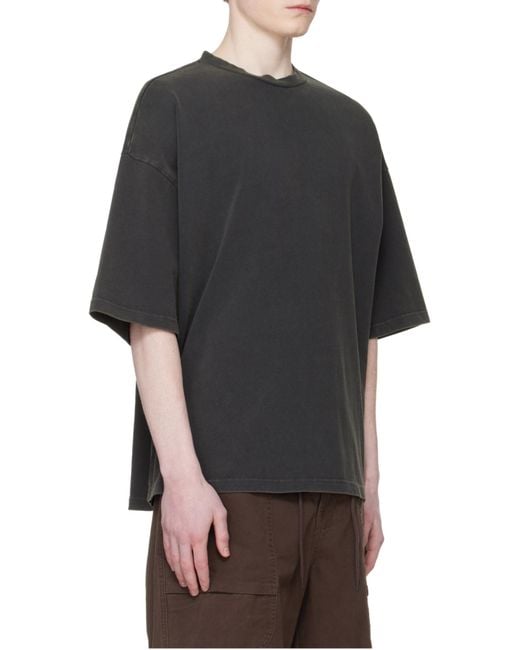 Entire studios Black Oversized Boxy T-Shirt for men