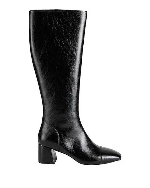 MAX&Co. Black Simple Square-Toe Boots