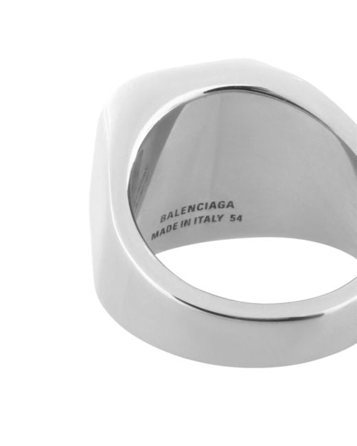Balenciaga White Nano Signet Ring