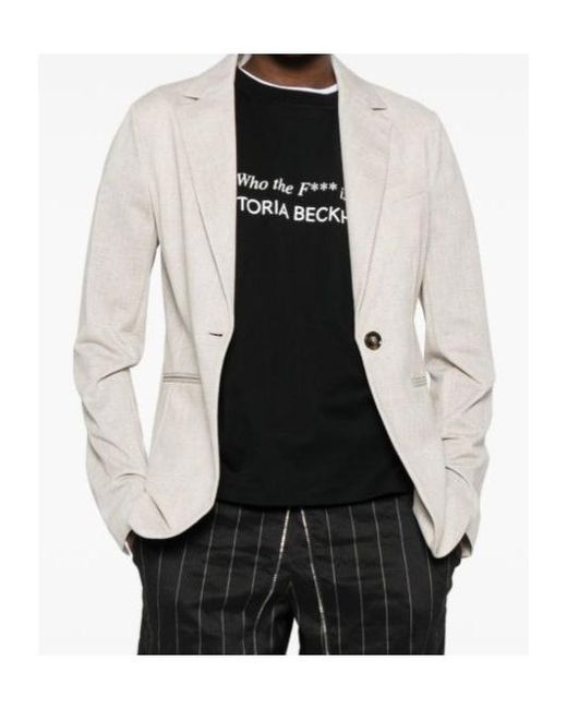 Circolo 1901 White Single-Breasted Blazer