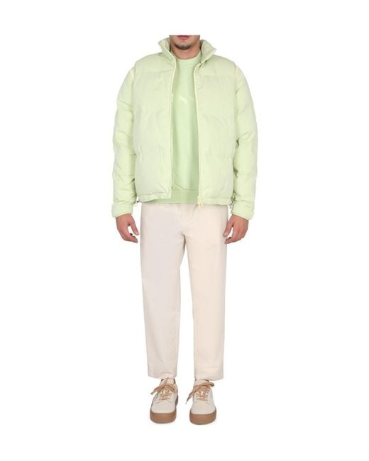 Sunnei Green Zippered Long-Sleeved Cotton Jacket for men