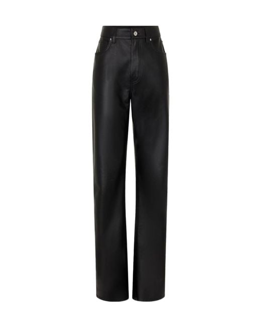 Rabanne Black Leather Trousers