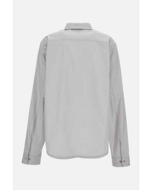 Rier Gray Button-Up Long-Sleeved Shirt for men