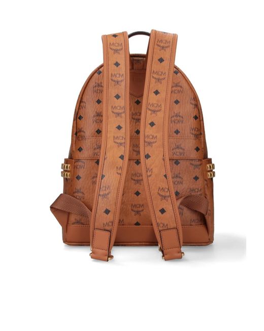 MCM Brown Zippered Backpack for men
