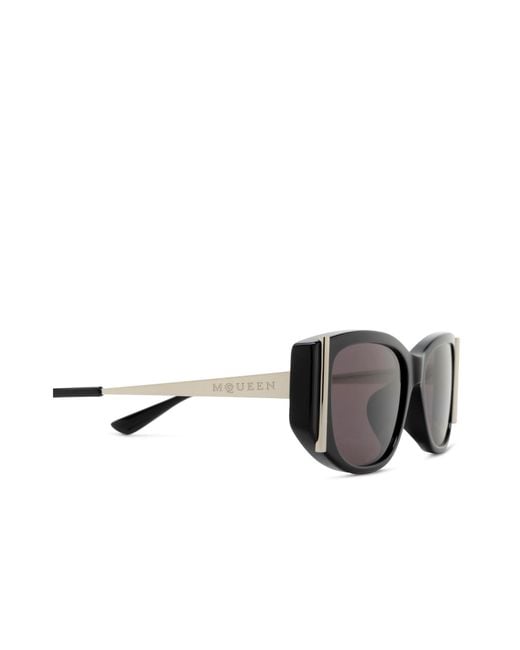 McQueen White Eyewear Oval Frame Sunglasses