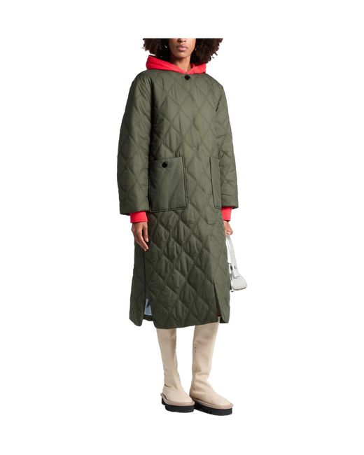 Ganni Gray Lightweight Long-Sleeve Down Jacket