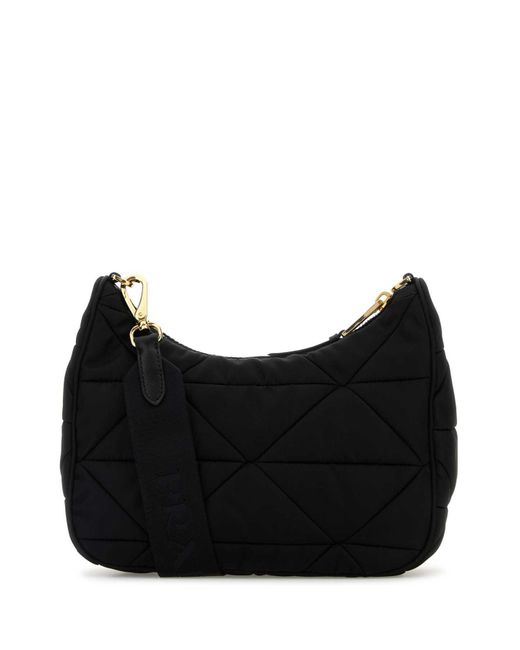 Prada Black Slate Re-Nylon Shoulder Bag