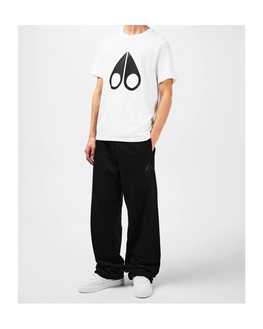 Moose Knuckles White Essential Logo T-Shirt for men