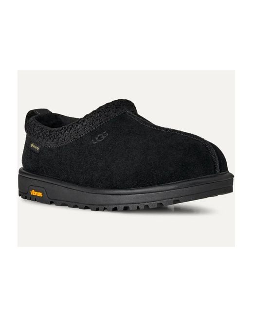 Ugg Black Tasman Gtx Suede Slippers