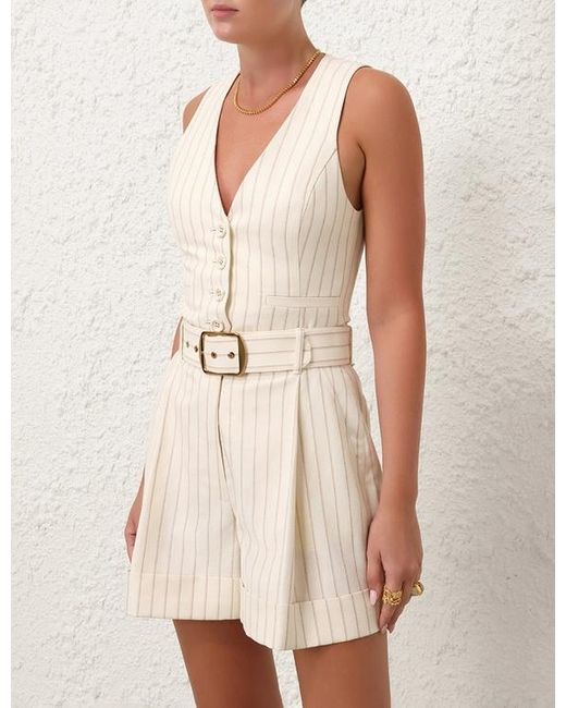 Zimmermann Natural Tranquillity Striped Vest