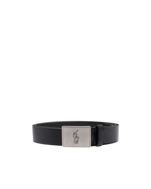Polo Ralph Lauren White Pony Logo Buckle Belt for men