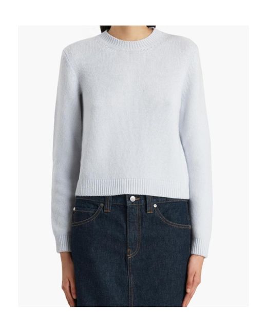 Khaite White Leta Crew-Neck Sweater