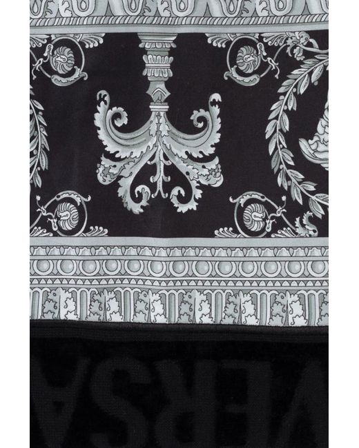 Versace Gray Pattern Towel for men