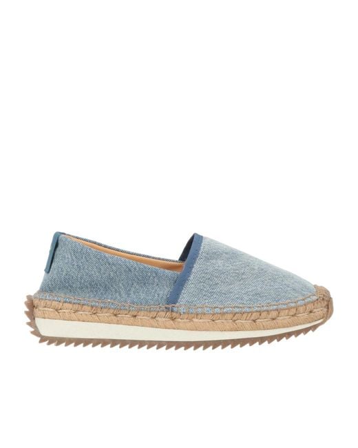 Rag & Bone Blue Denim Straw Shoes